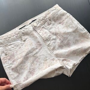 HARPER DENIM Cottage Denim Floral Patterned Shorts 30 Cottage Vintage Faded